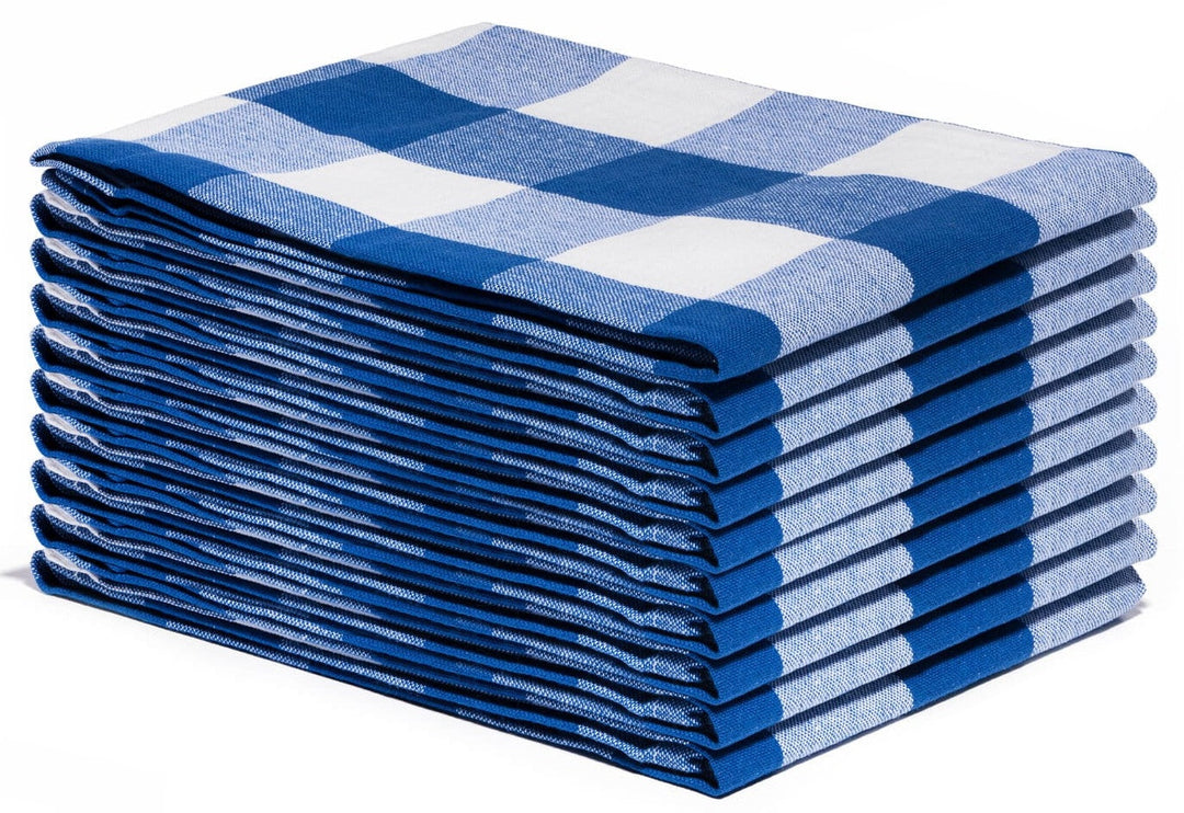 Cotton Plaid Kitchen Towels (Set of 6