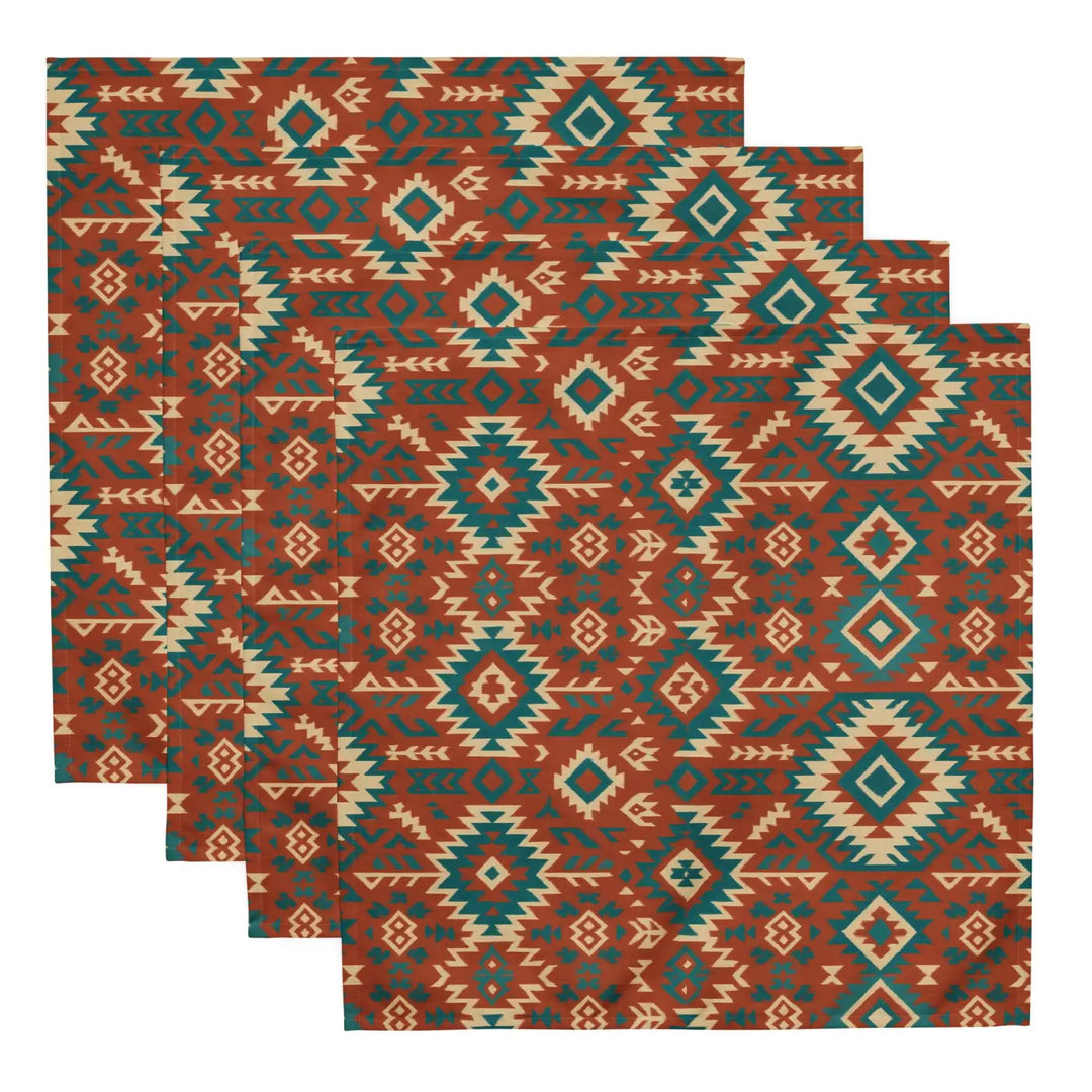 Eco Friently Bohemian Pattern Cotton Napkin (Set of 4)