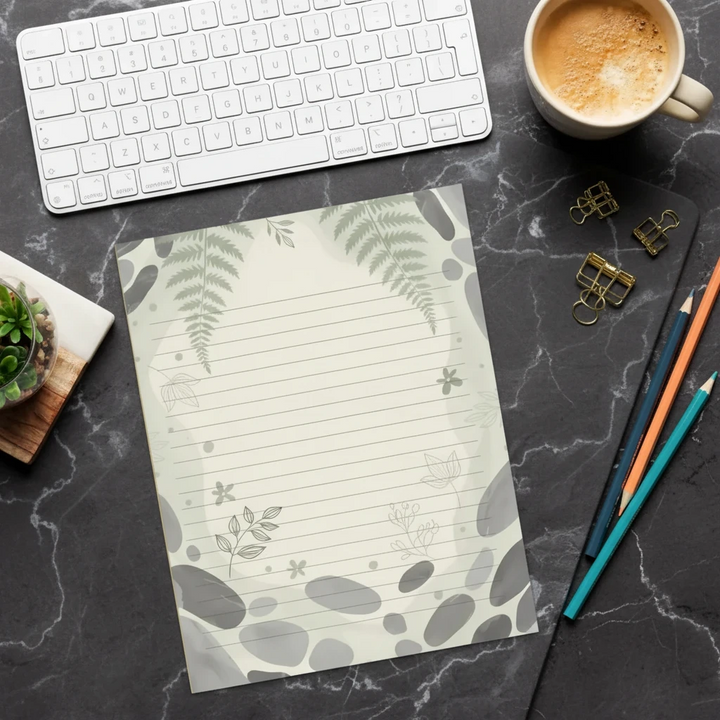 Botanical Ferns Notepad - Single-Sided Tear-Away Pages - DipaliZ