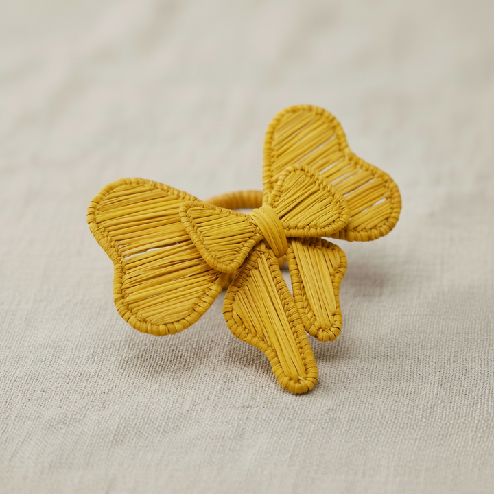 Bow Tie Handwoven Iraca Napkin Ring