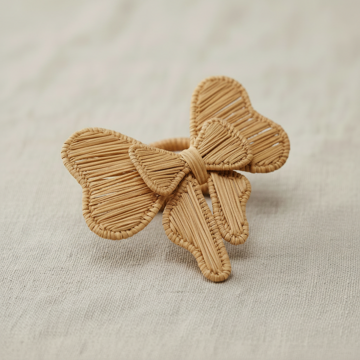 Bow Tie Handwoven Iraca Napkin Ring