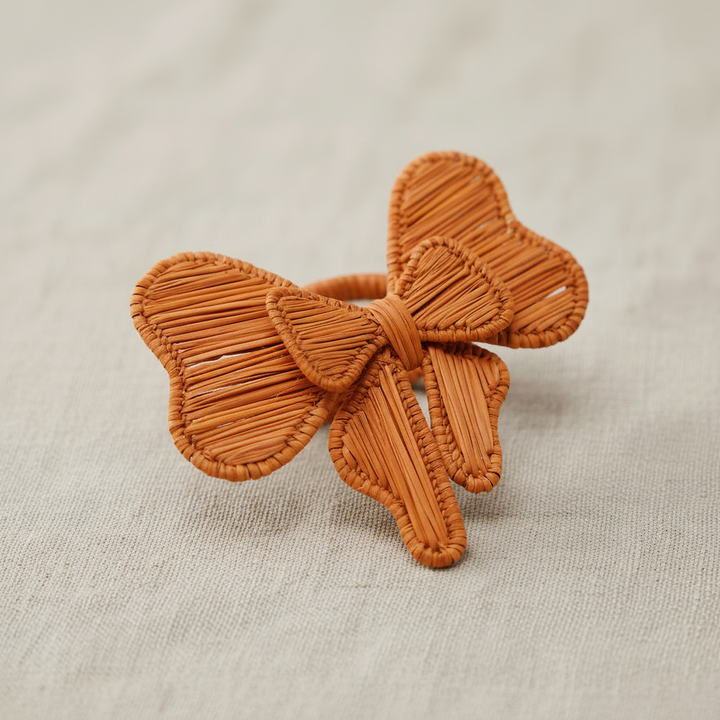 Bow Tie Handwoven Iraca Napkin Ring