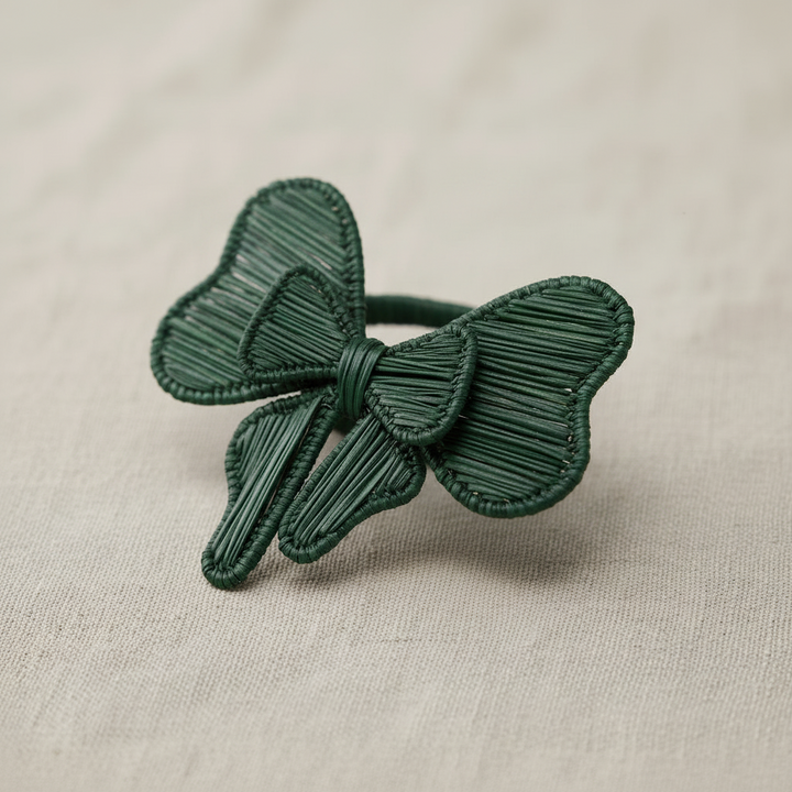 Bow Tie Handwoven Iraca Napkin Ring
