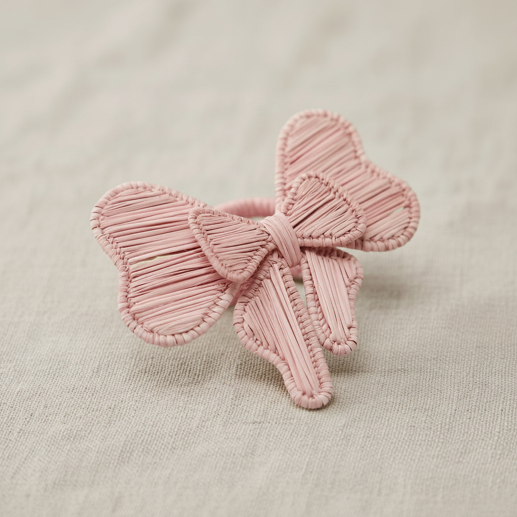 Bow Tie Handwoven Iraca Napkin Ring