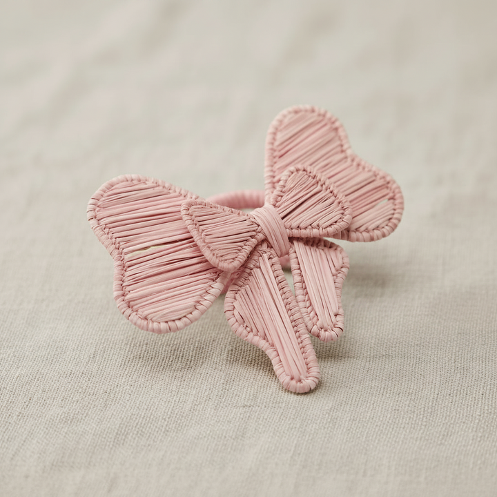 Bow Tie Handwoven Iraca Napkin Ring