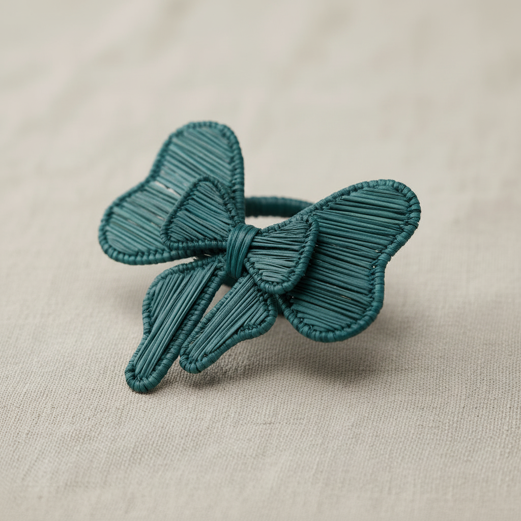 Bow Tie Handwoven Iraca Napkin Ring