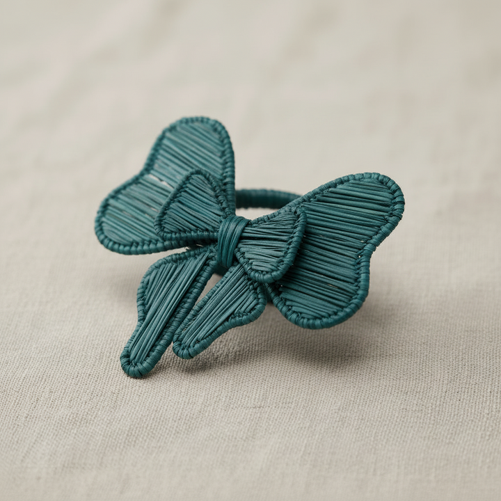 Bow Tie Handwoven Iraca Napkin Ring