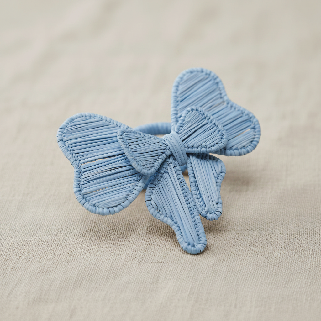 Bow Tie Handwoven Iraca Napkin Ring