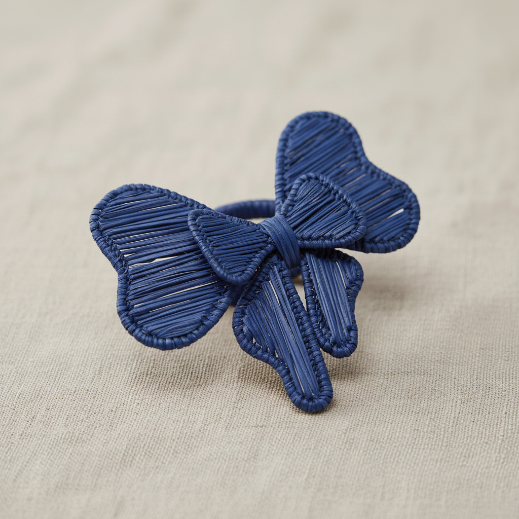 Bow Tie Handwoven Iraca Napkin Ring