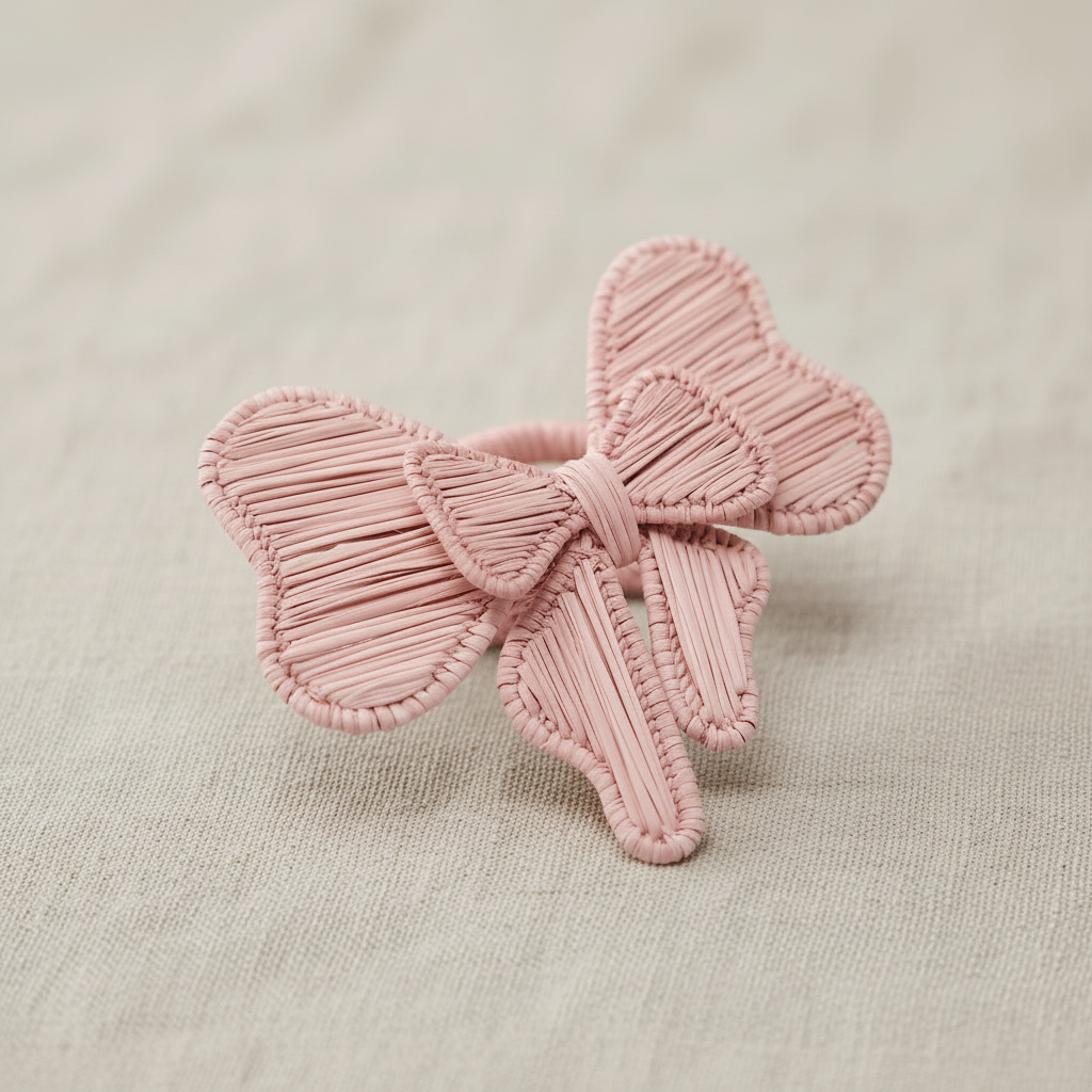 Bow Tie Handwoven Iraca Napkin Ring
