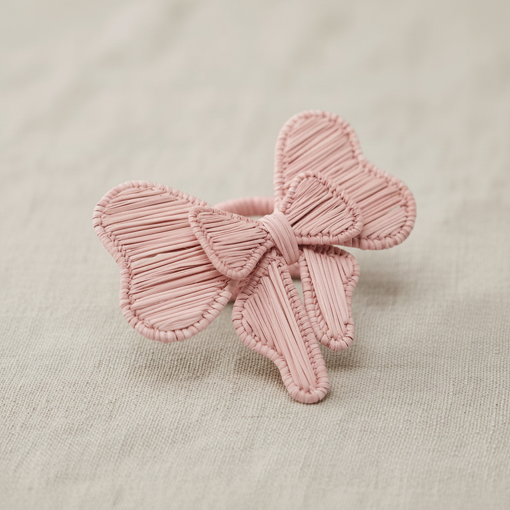 Bow Tie Handwoven Iraca Napkin Ring