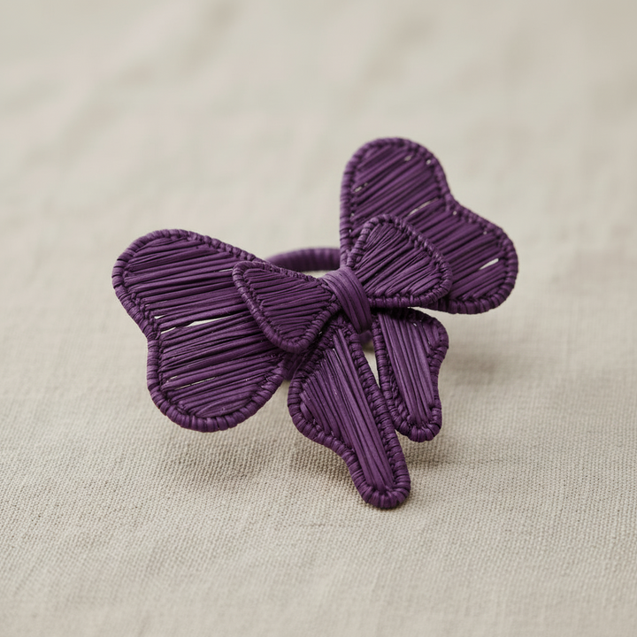 Bow Tie Handwoven Iraca Napkin Ring