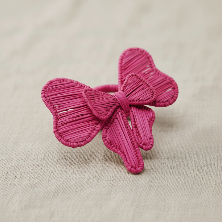 Bow Tie Handwoven Iraca Napkin Ring