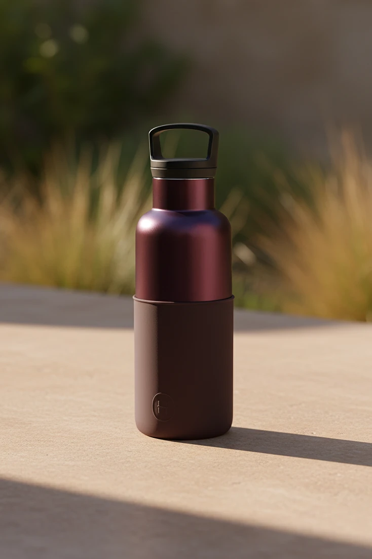 Vacuum Insulated Water Bottle - Burgundy 16 oz