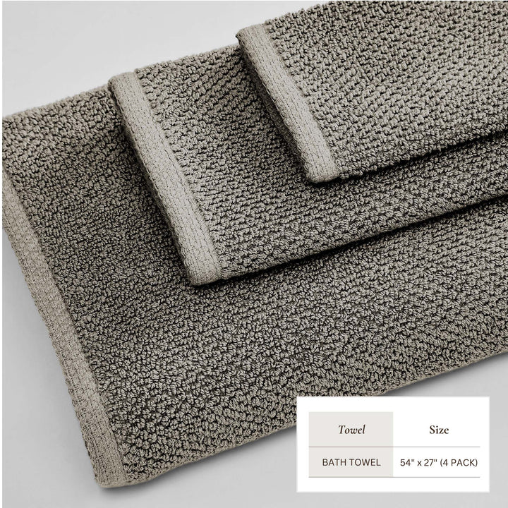 Cotton Textured Bath Towel Set - Acacia Collection