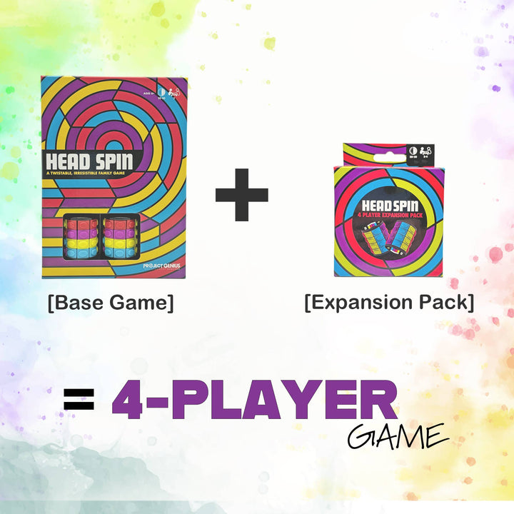 Head Spin base game plus expansion pack, shown for a 4-player game