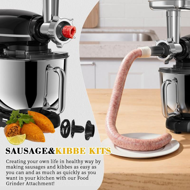 HOWORK 6.5QT 8-In-1 Multifunctional Stand Mixer | 660W 6-Speed 6.5QT Kitchen Mixer with Meat Grinder, Blender & Pasta/Cookie Maker | Perfect for Home Cooks