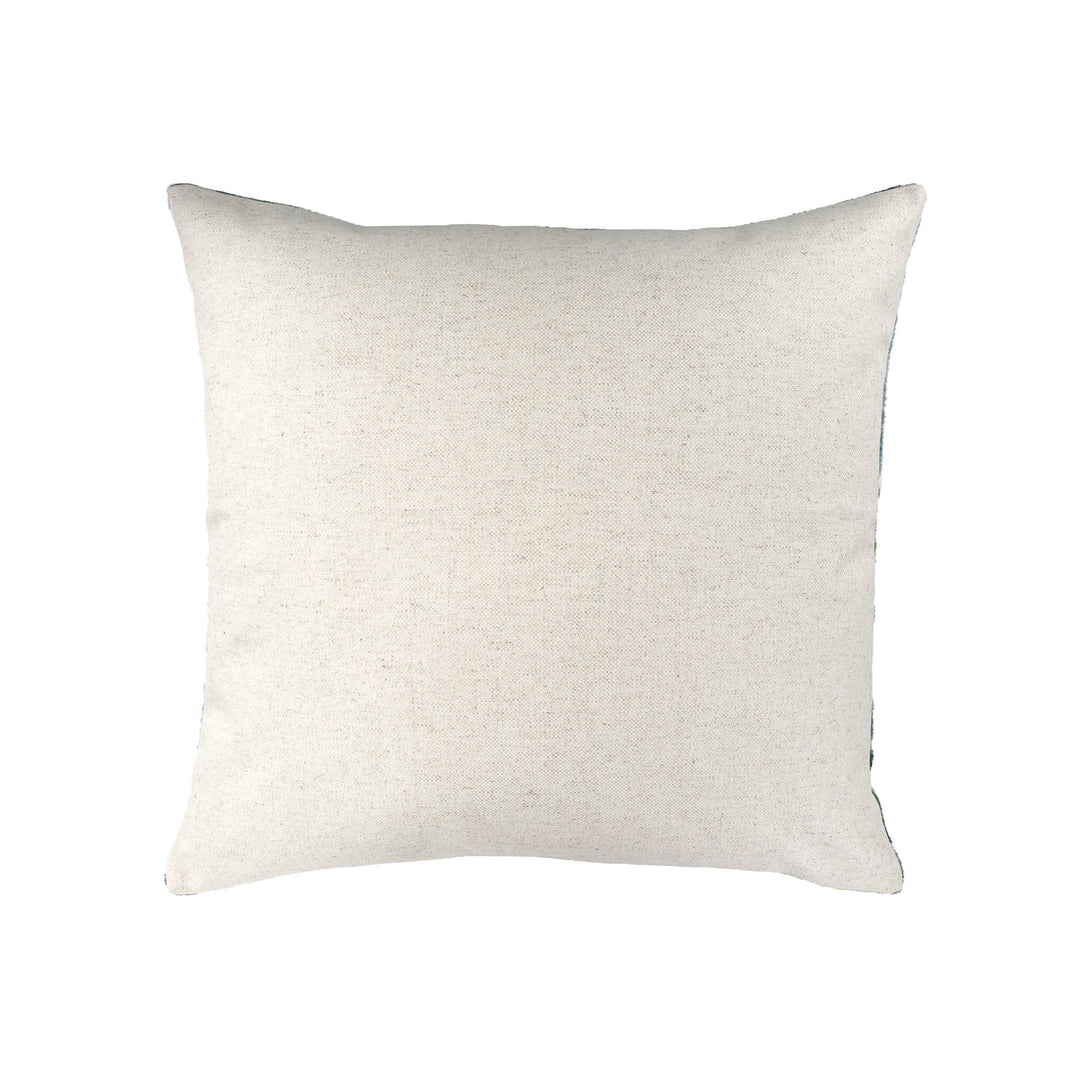 Linen-style throw pillow cover with solid light beige weave and simple edges