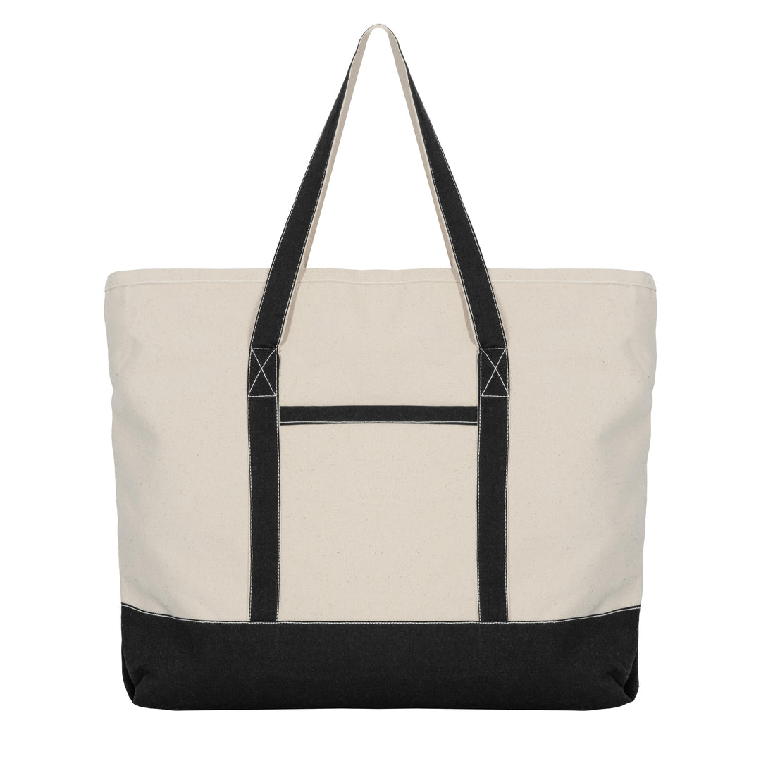 Extra Large Organic Zip Top Canvas Tote
