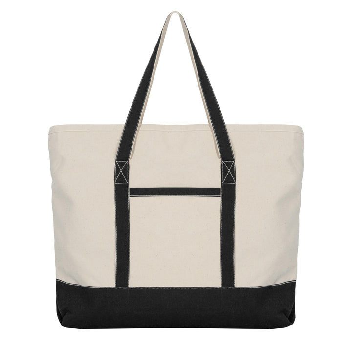 Extra Large Organic Zip Top Canvas Tote