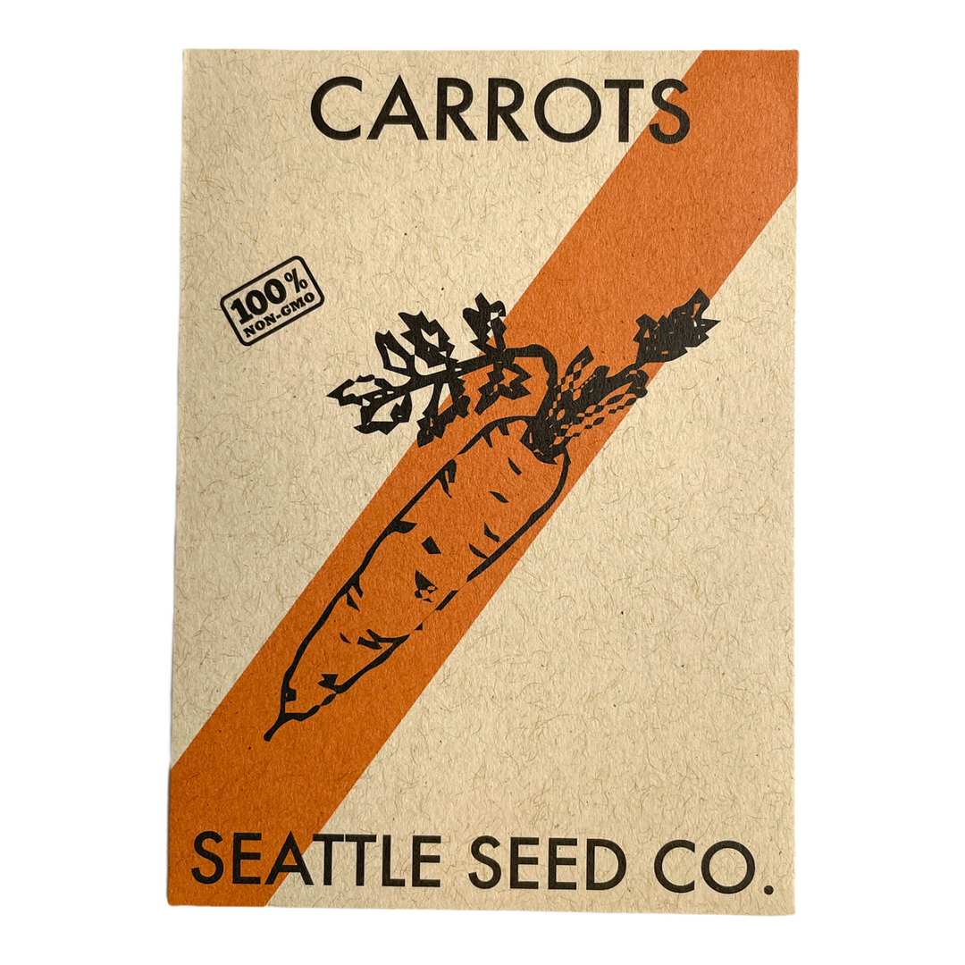 Danvers carrot seed packet with &