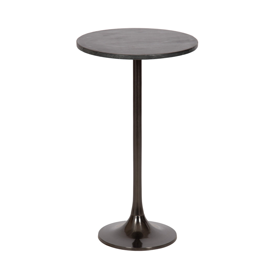 Baronet Round Marble and Metal Table