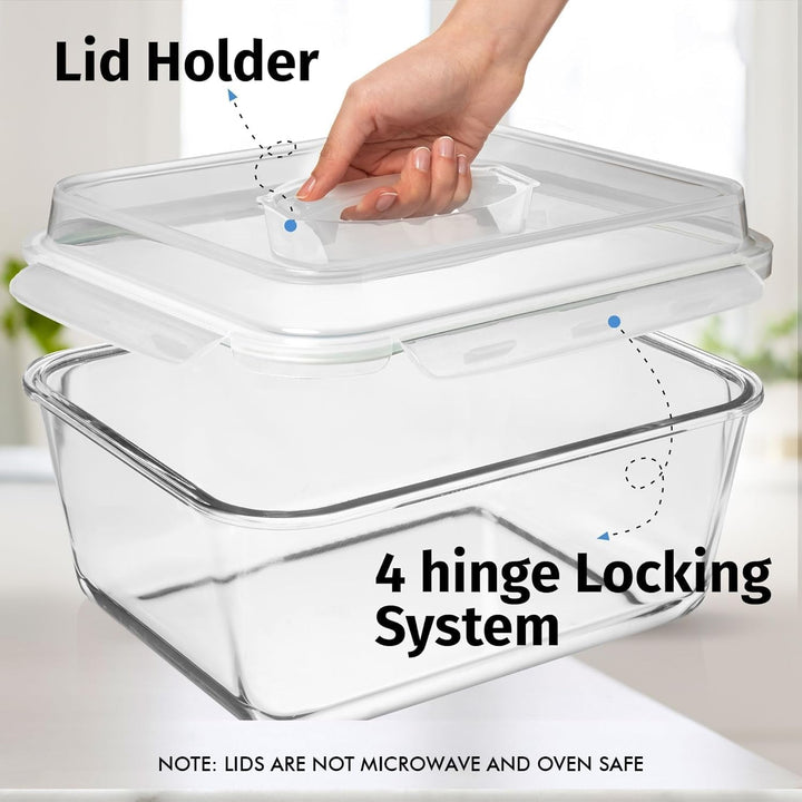 Extra‑Large Borosilicate Glass Baking & Storage Container–28 Cup