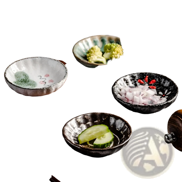 Ceramic Condiment Bowls Hand Painted Snack Dishes