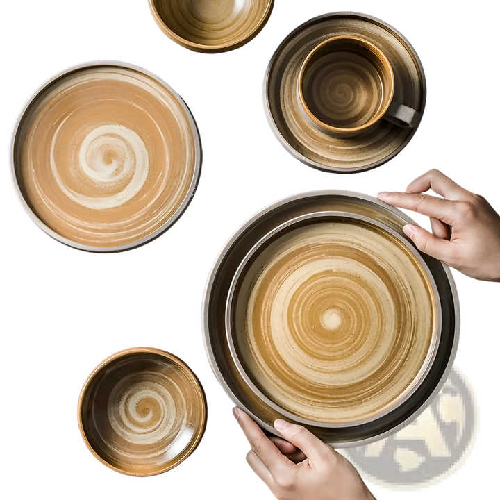 Ceramic Tableware Set Retro Japanese Dinnerware