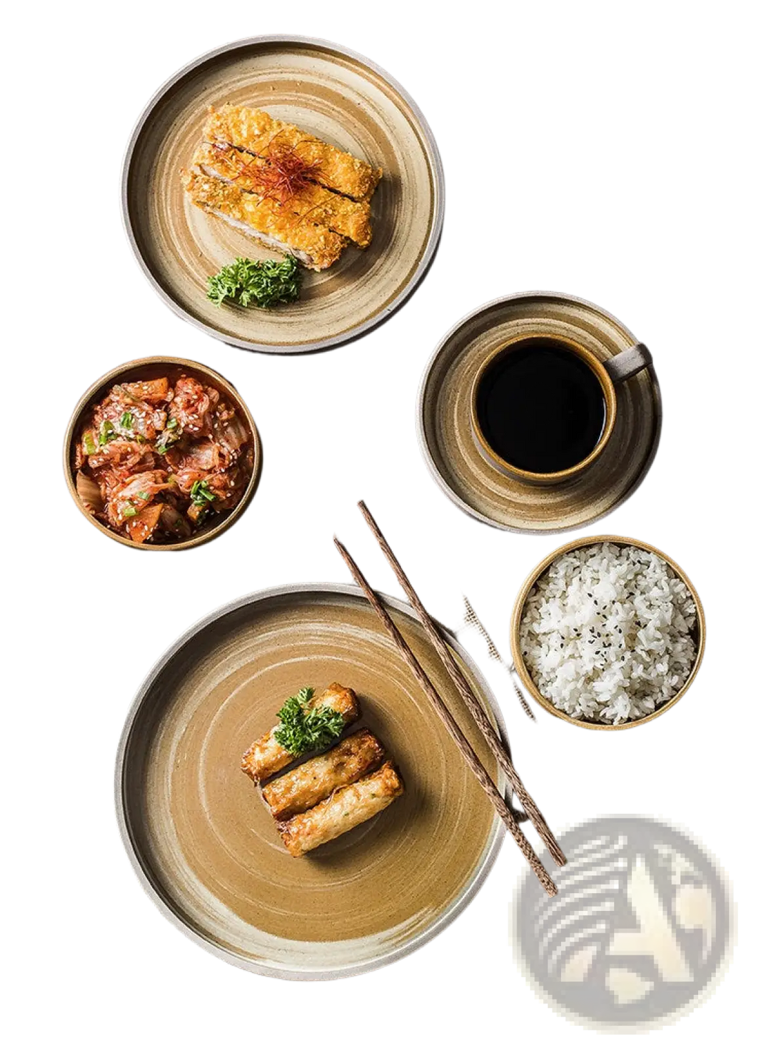 Ceramic Tableware Set Retro Japanese Dinnerware