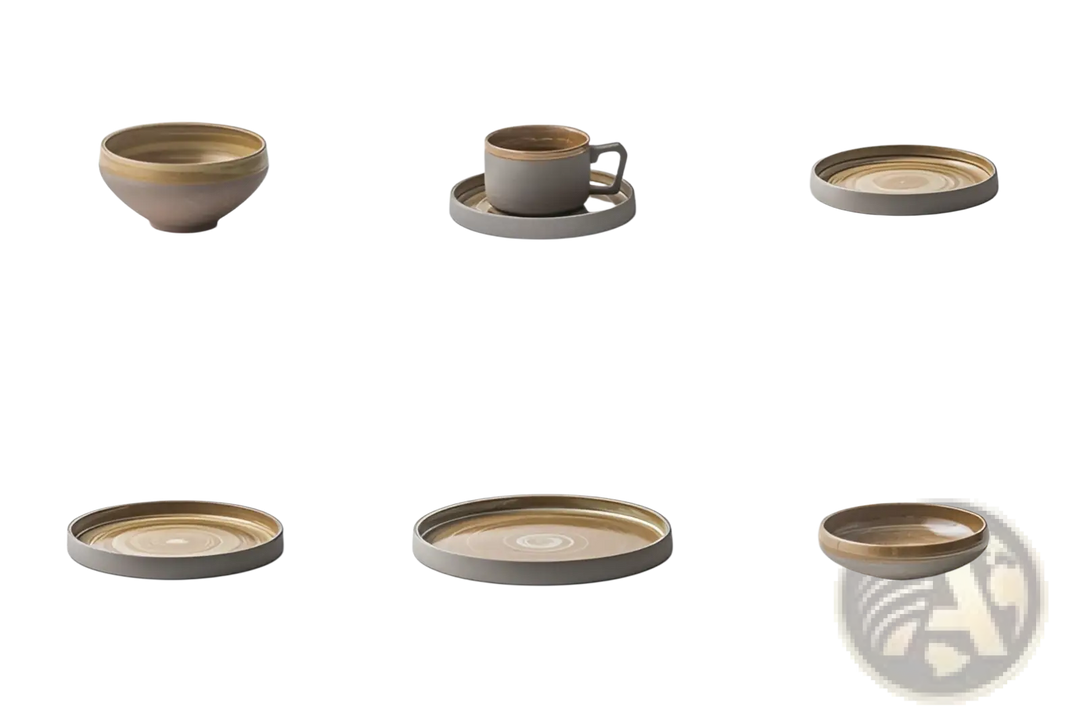 Ceramic Tableware Set Retro Japanese Dinnerware