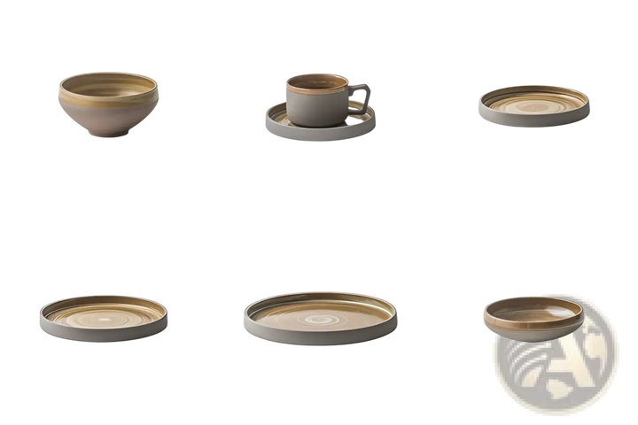 Ceramic Tableware Set Retro Japanese Dinnerware