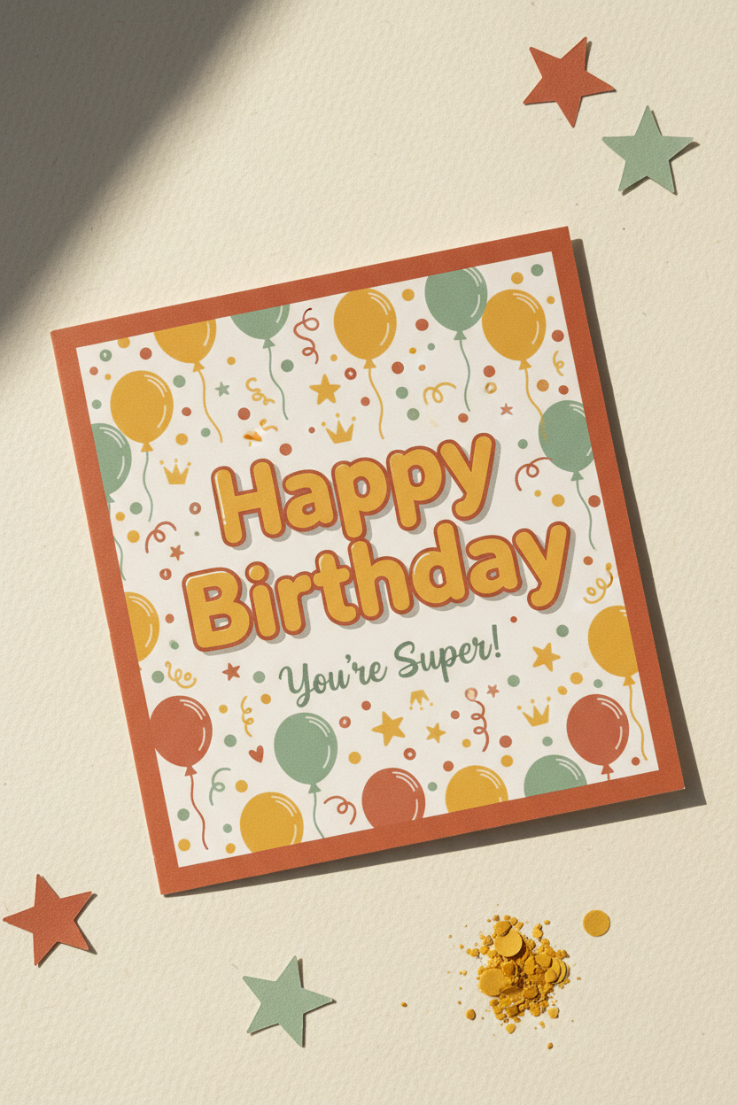 Birthday Gift Cards for Children
