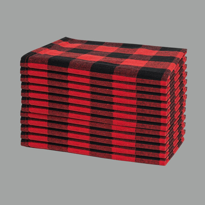 Plaid Dinner Napkins—100% Cotton (12 Pack)