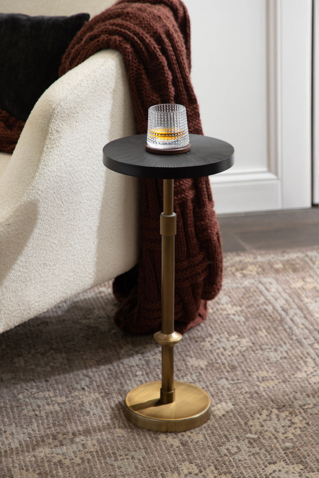 Engles Adjustable Embossed Metal Table and Plant Stand