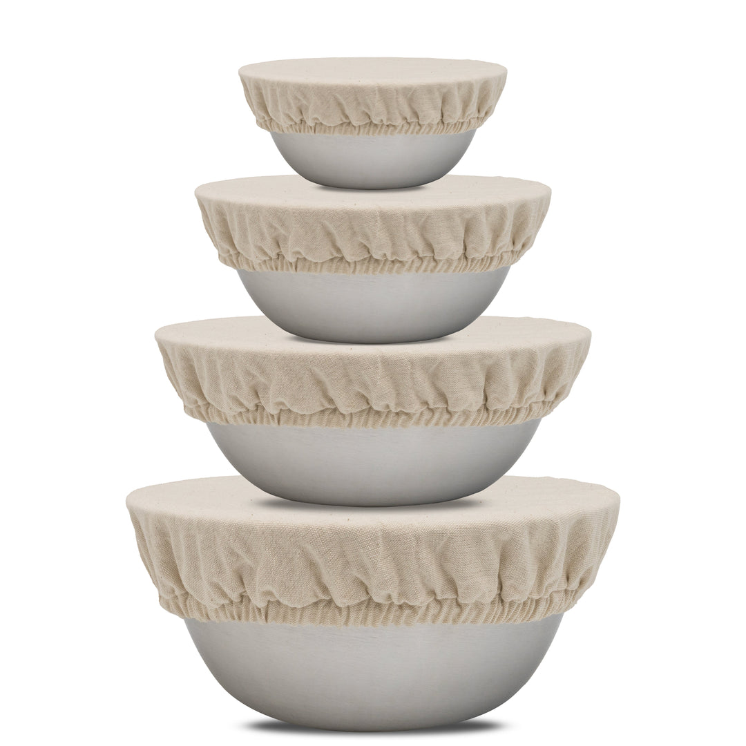 Reusable Organic Linen Bowl Covers (4-Pack)