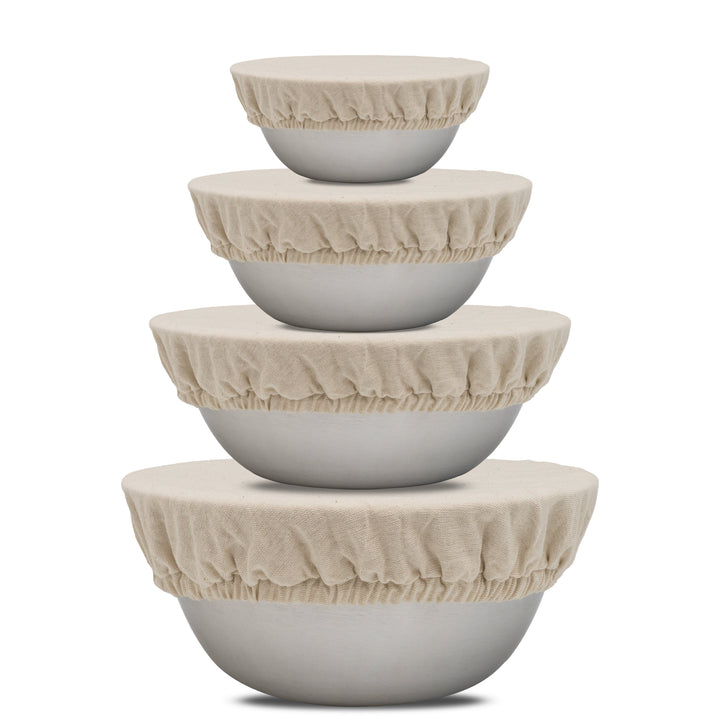 Reusable Organic Linen Bowl Covers (4-Pack)