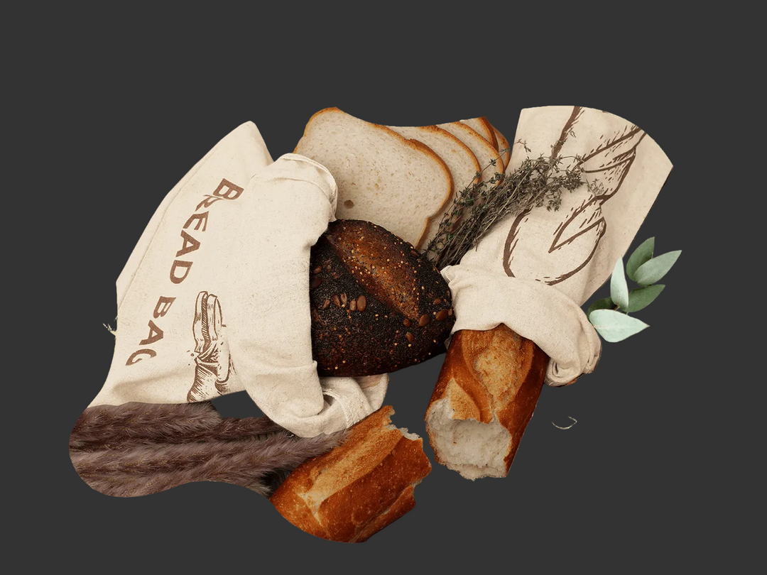 Reusable Organic Linen Bread Bags (Set of 4)