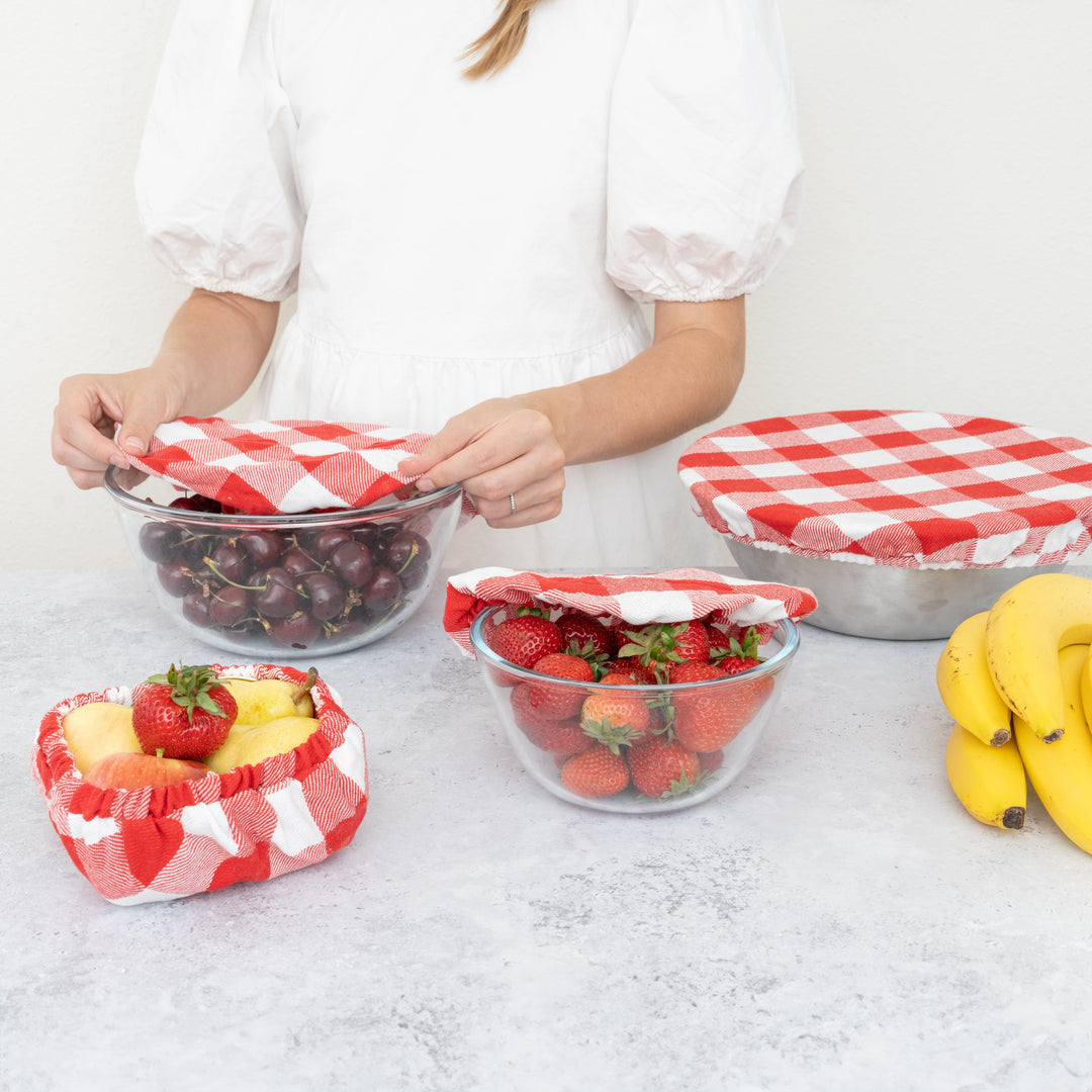 Reusable Organic Linen Bowl Covers (4-Pack)