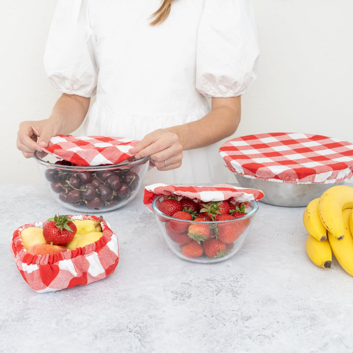 Reusable Organic Linen Bowl Covers (4-Pack)