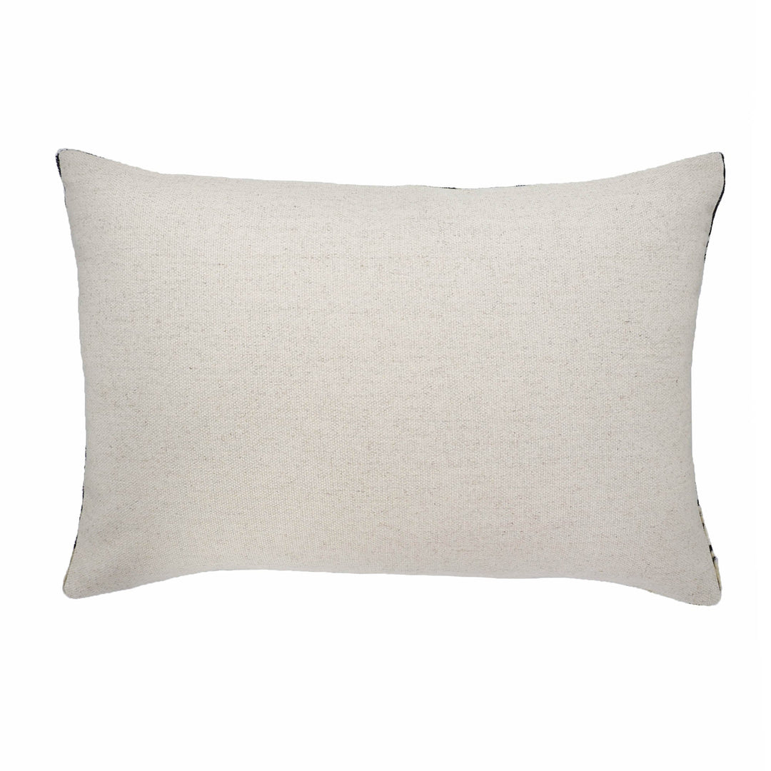 Light beige rectangular pillow cover with smooth fabric surface