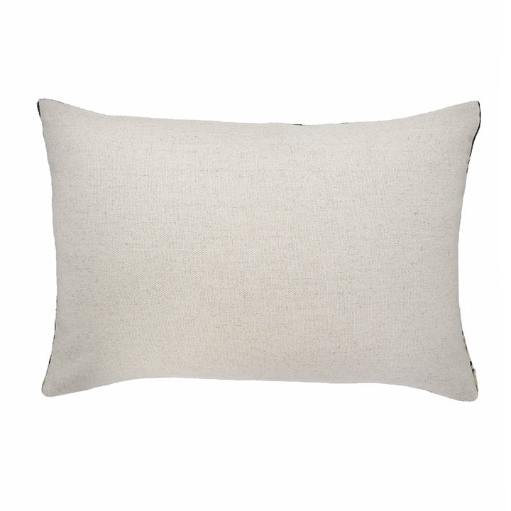 Light beige rectangular pillow cover with smooth fabric surface