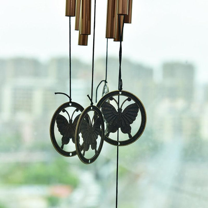Copper Wind Chimes Bells Copper Tubes Metal Pipe Wind Chimes Rust-Proof Copper Wind Chimes For Garden Patio Yard And Home Decoration Door Hanging Ornament Outdoor Yard Garden Home