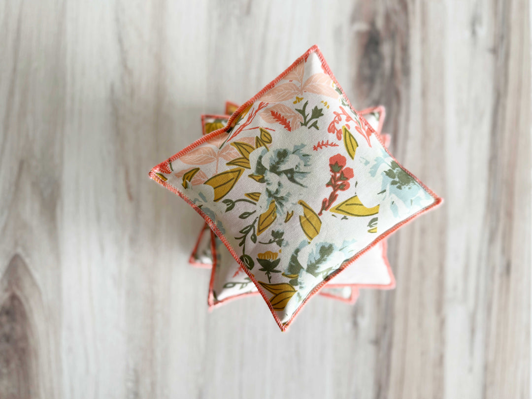 Coral and Blue Lavender Sachets (Set of 2)