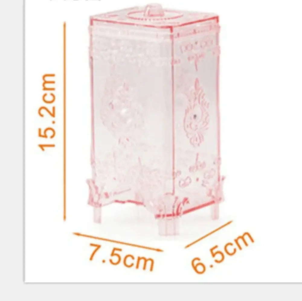 Ornate Embossed Amber Glass Cosmetic Storage Box