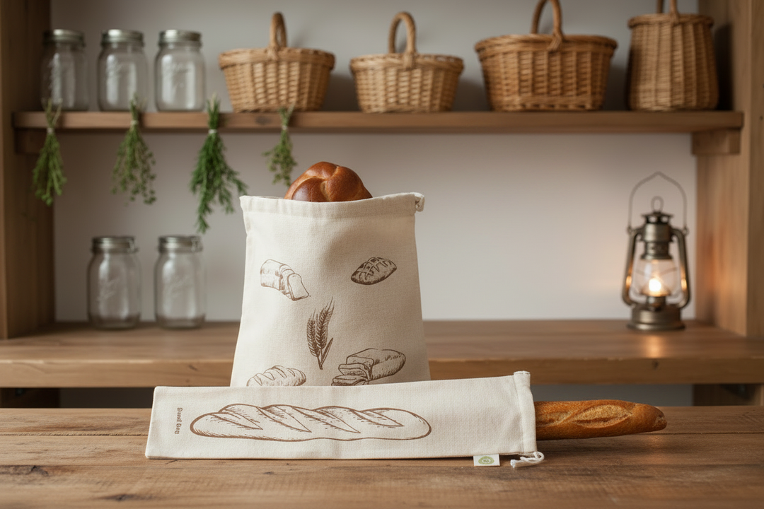 Reusable Organic Linen Bread Bags (Set of 4)