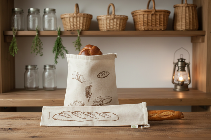 Reusable Organic Linen Bread Bags (Set of 4)