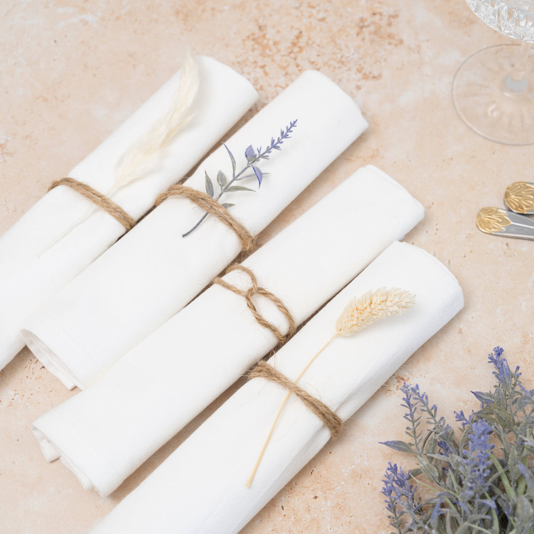 Organic Cotton Flour Sack Napkins, Set of 12