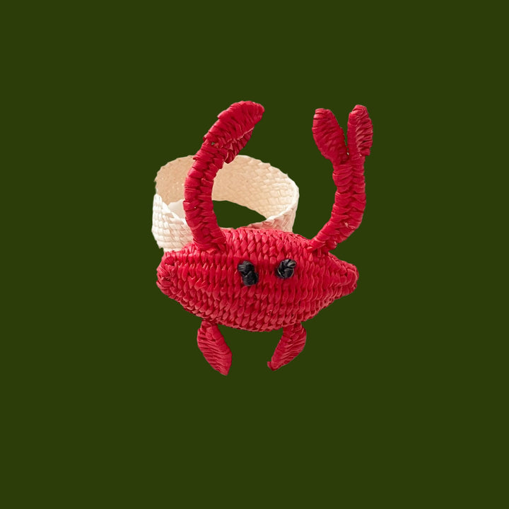 Crab Handwoven Iraca Napkin Ring