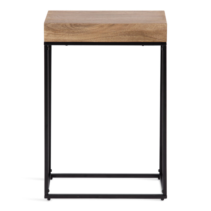 Karlsen Wood and Metal Slim Side Table